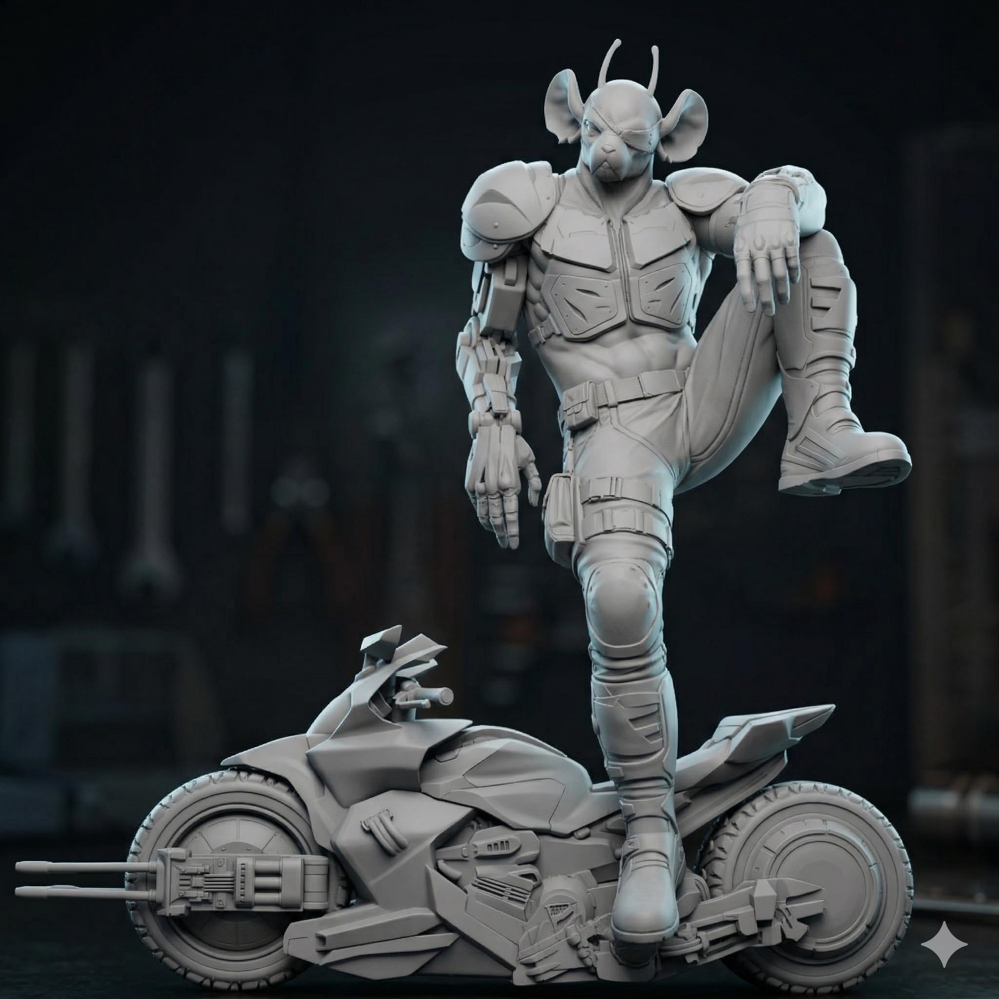 Modo Biker Mice From Mars STL, Martian Hero 3D Print File, 90s