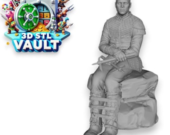 Viking Ivar the Boneless STL File | Norse Statue 3D Print Model for Resin & FDM Printers | High Detail Collectible Digital Download