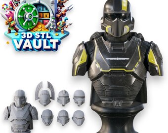 Hell Diver Bust STL File High Quality 3D Printer Resin SLA