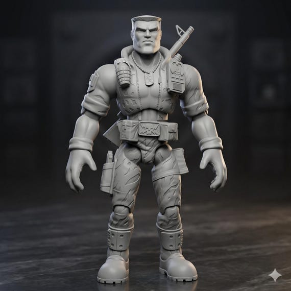 Major Chip Hazard Small Soldiers Action Figure STL, Commando Elite