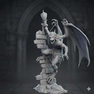 Brooklyn Gargoyles STL, Manhattan Clan 3D Druck Datei, 90er Jahre Cartoon Held Diorama, Gothic Pillar Stalker Mini, Disney inspiriertes 3D Modell