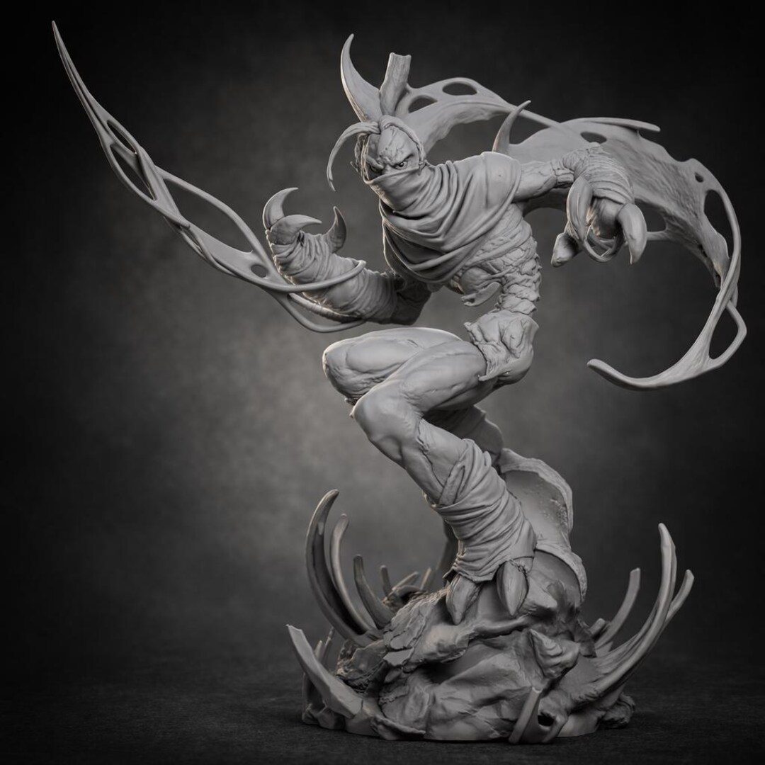 Shadow Ravor Shadow Reaver Assassin STL 3D Print Model, Detailed Character Sculpture ...