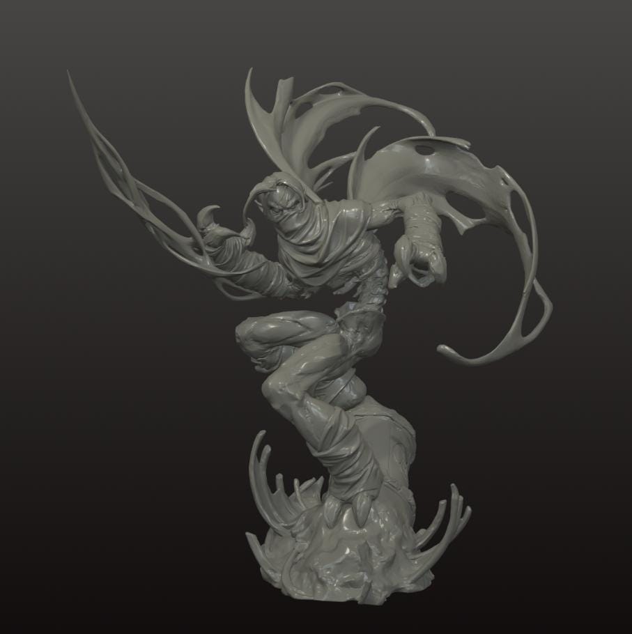 Shadow Ravor Shadow Reaver Assassin STL 3D Print Model, Detailed Character Sculpture ...