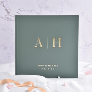 Personalized Wedding Guest Book | Custom Guest Book | Hardcover Wedding Guest Book | Gold Foil Guest Book | Wedding Guest Book Album