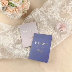 Personalisiertes Hochzeitsgelübdebuch: Goldfolie-Andenken, 2er-Set