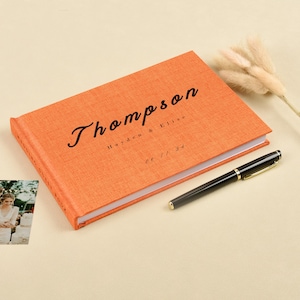 Personalized Wedding Guest Book, Custom Linen Wedding Album, Wedding Planner Guestbook, Wedding Gift, Photo Album, Engagement Gift