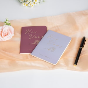 Wedding Vow Books, Set of Vow Books, Personalized Vow Books, Hard Cover Wedding Ceremony, Modern Minimalist