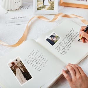 Personalized Guest Book Custom Wedding Reception Guestbook Wedding Signing Book Engagement Party Photo Book Polaroid Guest Book
