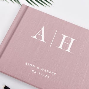 Personalized Wedding Guest Book, Custom Linen Photo Album, Polaroid Scrapbook Reception Gift, Wedding Keepsake, Guest Book