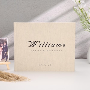 Libro de visitas de boda personalizado / Fiesta de compromiso / Álbum de fotos / Ropa de cama / Regalo de boda / Libro de visitas de página en blanco