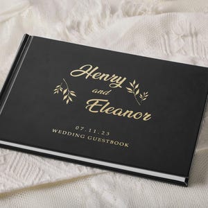 Personalized Wedding Guest Book | Custom Reception Guestbook | Engagement Signning Book | Wedding Anniversary Gifts for Her