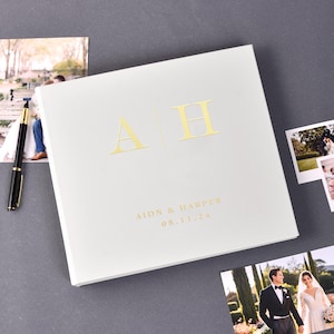 Ivory Wedding Album, Personalized Photo Guest Book, Instax Wedding Book, Photo Booth Album, Instax Photo Album, Instax Guest Book