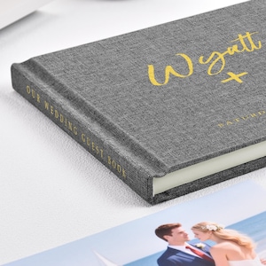 Personalized Wedding Guest Book, Custom Linen Wedding Albums, Polaroid Guestbook Keepsakes, Wedding Gift Ideas, Custom Polaroid Scrapbooks