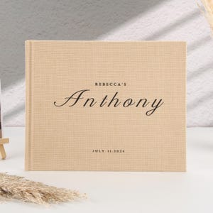 Custom Wedding Guest Book, Linen Polaroid Photo Album, Engagement and Anniversary Scrapbook, Wedding Keepsake, Wedding Reception Book