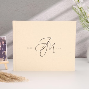 Linen Wedding Guest Book, Simple Wedding Guest Book, Printed Guestbook, Modern Guest Book, Personalised Guest Book, Unique Wedding Guestbook