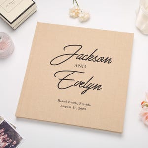 Linen guestbooks for wedding, Custom linen wedding guestbook, Personalized  linen guestbooks gift for bride and groom, gift for wedding