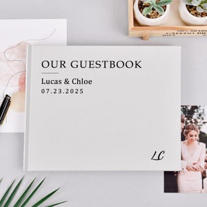 Personalized Guest Book, Hard Cover Wedding Guest Book, Custom Photo Album, Wedding Keepsake, Polaroid Wedding Guest Book Album