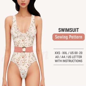 Bikini Sewing Pattern – PDF Digital Sewing Patterns for Swimsuits and Swimwear, Sizes XXS–XXL