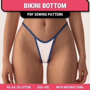 Bikini Schnittmuster: Bikini & Badeanzug Schnittmuster Digital PDF. Übergrößen XXS bis XXL.