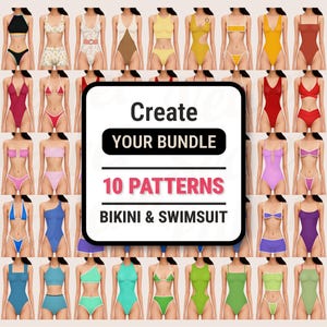 Bikini Sewing Pattern | XXS-XXL | Sewing Pattern | Easy Pattern | Bikini Swimsuit Swimwear Pattern | PDF Sewing Pattern | Digital Pattern