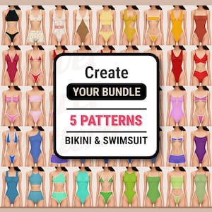Bikini Sewing Pattern | XXS-XXL | Sewing Pattern | Easy Pattern | Bikini Swimsuit Swimwear Pattern | PDF Sewing Pattern | Digital Pattern