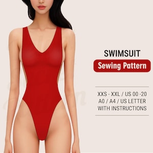 Bikini Sewing Pattern – PDF Digital Sewing Patterns for Swimsuits and Swimwear, Sizes XXS–XXL
