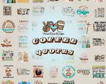 Bundel koffiemok grappige citaten, koffieliefhebber, koffiekopontwerpen, koffie cliparts, koffiegraphics, png bundel sublimatie, commercieel gebruik