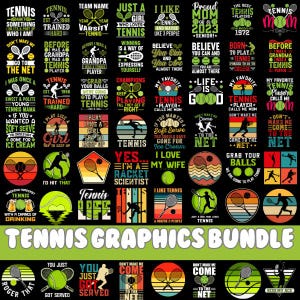 Pacote de tênis PNG, tênis SVG, logotipos de tênis, designs de camisas de tênis, treinador de tênis, amor por tênis, bola de tênis, jogo de tênis, camisa de tênis