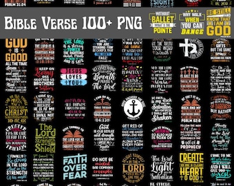 Bible Verse Bundle 100+ PNG, Christian Religious, Holy Bible, Jesus Graphics png, Christian Quotes, Prayer Png, Pastor File, Commercial Use