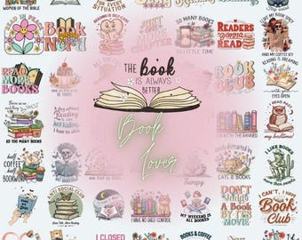 Books Lover Bundle, Reading habits,Books design Png, Printable book, Book Quote, Reading Graphics, Shirt Designs, Books sublimation bundle