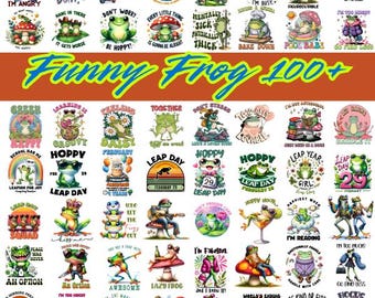 Funny Frog Bundle 100+ PNG, frog lover PNG , funny frog, crazy frog, frog T-shirts Designs, Commercial use, frog designs, sarcastic frog