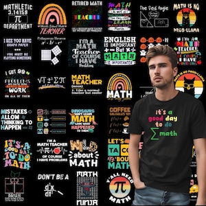 Math Teacher Bundle 60+ Png, Math Printable, Teacher Graphics, Algebra Teacher, Math Class, Math Lover, Digital Download, Geometry Graphics