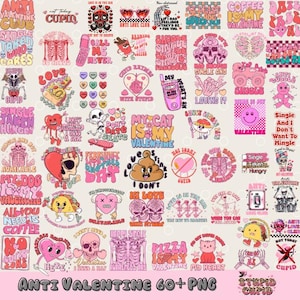 Pacchetto Anti Valentine Png, San Valentino, Grafica digitale, Xoxo Valentines Png, PNG divertenti di San Valentino, Citazioni di San Valentino, Nessun PNG di San Valentino