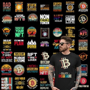 Crypto Bitcoin Bundle, Crypto Graphics, Bitcoin Png, Digital Currency, Nft Png, Digital Money, Bitcoin Designs, Digital Download