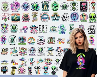 Funny Alien bundle 100+ PNGs, Funny Designs, Alien Spaceship, funny graphics, Alien space, Digital Art, Sarcastic Quote, Bundle Sublimation
