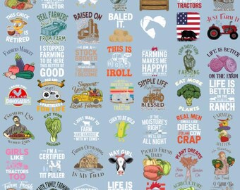 Farming Bundle 60+ PNG, Farming Printable, Farmer Life, Country Side, Animal Lover, Agriculture Shirt, Digital File, Farmer sublimation PNG