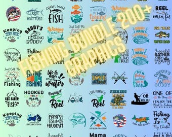200+ Fishing Bundle PNG, Fisherman Designs, Fishing Gift, Funny Fish Quotes, Hooker Png, Fisherman Shirt, Cricut Files, Commercial Use, Fish