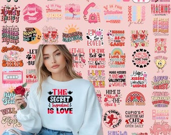 600+ Valentine Printable graphics, Png Bundle, Retro Valentine, Valentines's Day, Valentine Graphics, Bundle Sublimation, Instant Download