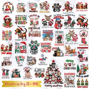 Weihnachtshund Bundle 80+ PNG, Hundeliebhaber PNG, lustiger Hund, Hund T-Shirts Designs, kommerzielle Nutzung, Weihnachtstiere png, süßer Hund, sarkastischer Hund