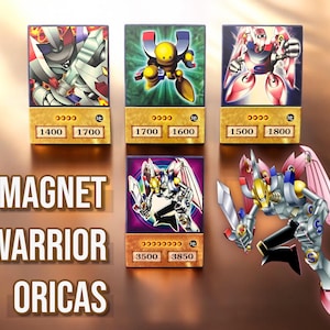Handmade Magnet Warrior Orica Card: Anime Style YGO Collectible