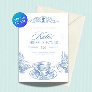 Bridgerton Party Invitation | Bridal Shower | Bachelorette | Birthday | Wedding | E-Invite | Editable Canva Template & Print at Home