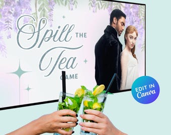 Drinking Game | Bridgerton | Bachelorette Games | Birthday Games | Bridal Shower Games | Editable Canva Template | Digital Download