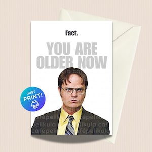 The Office Funny Birthday Card | Greeting Card | Dwight | The Office Gift | Editable Canva Template & Print at Home | Digital Download