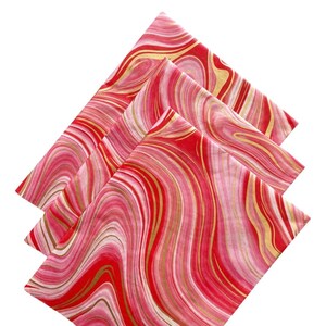 RED & GOLD MARBLE 27 sheets tissue paper gift present wrapping craft supply retail store packaging swirl agate marbled peppermint Christmas