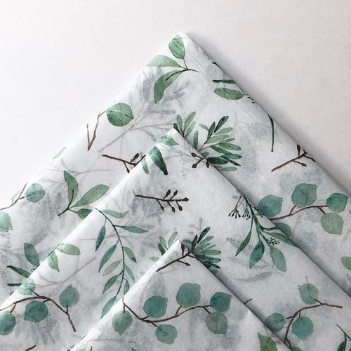 Eucalyptus Printed Tissue Paper Sheets Etsy Eucalyptus printed tissue paper sheets etsy