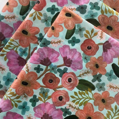 ABSTRACT FLORAL Tissue Paper Sheets Gift Present Wrapping Etsy