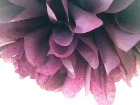 AUBERGINE tissue paper pompom boho theme forest wedding decoration dark purple burgundy wine tasting party baby bridal shower engagement Eid Il_570xn