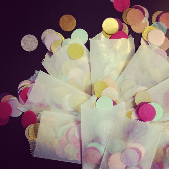 CONFETTI WEDDING FAVORS / 150 glassine bags envelopes surprise Etsy