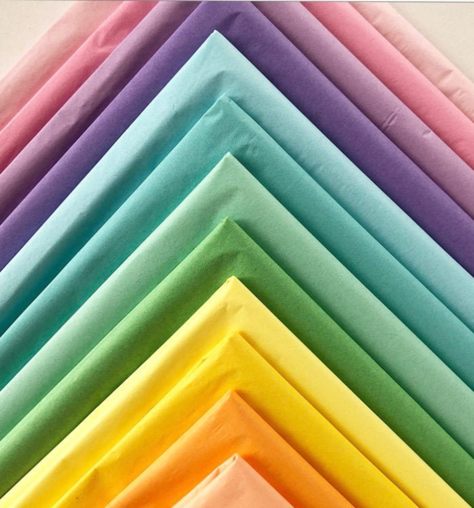 TISSUE PAPER SHEETS Pastel Colors Peach Mint Blush Yellow Etsy