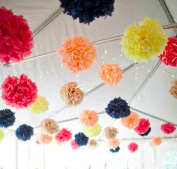 50 Bulk Price Tissue Paper Pompoms Custom Wholesale Wedding Etsy